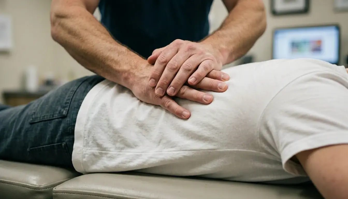 Chiropractic Adjustment in Chiropractor: Chiropractic Adjustment is a hands-on procedure where a licensed chiropractor app...