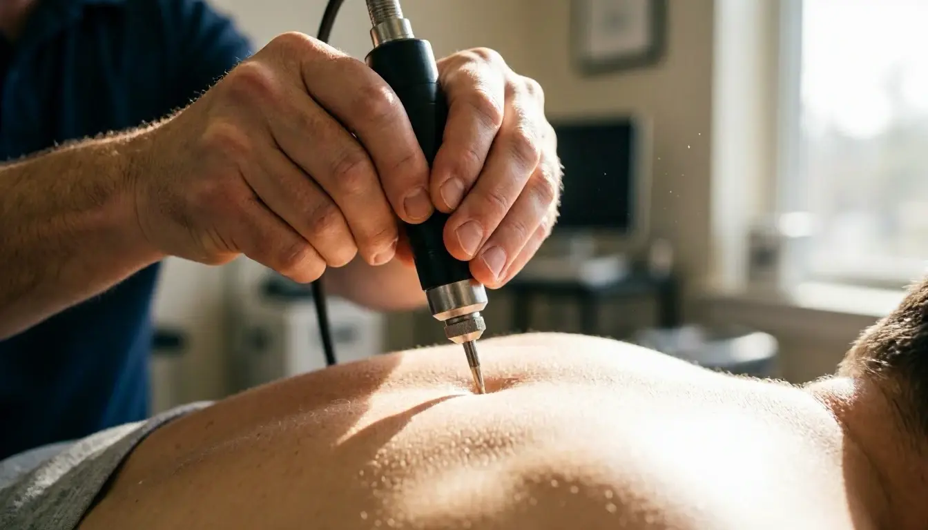 How Impulse Adjusting Instrument applies to Chiropractor services in McDonough, United States—practical illustration